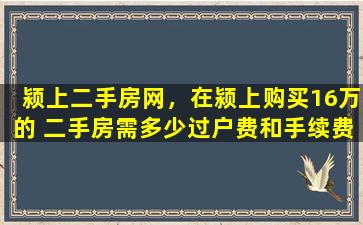 颍上二手房网，在颍上购买16万的 二手房需多少过户费和手续费